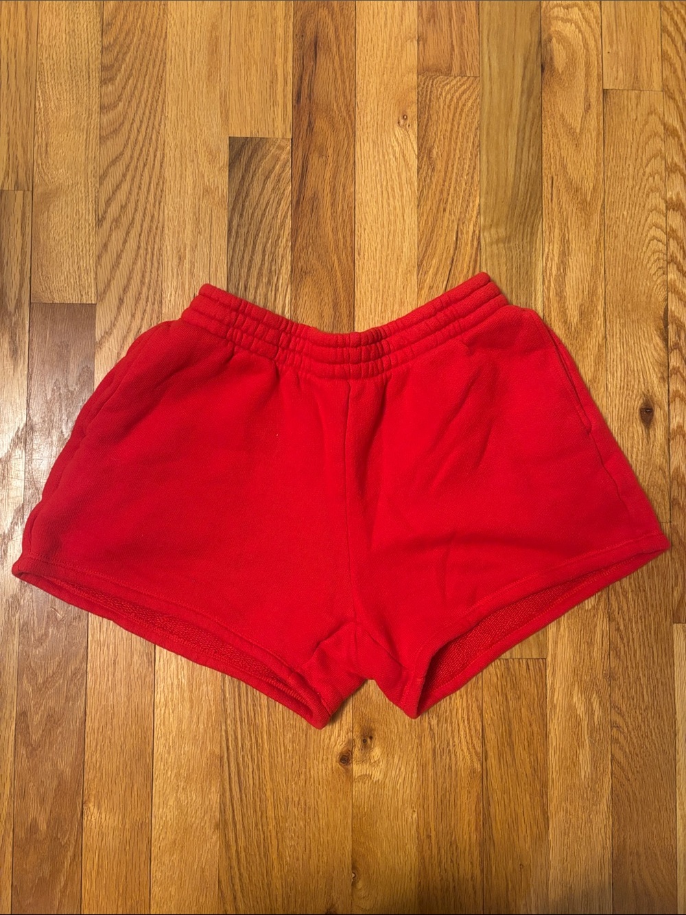 J. Crew Bright Red Women's Athletic Elastic-Waist Shorts